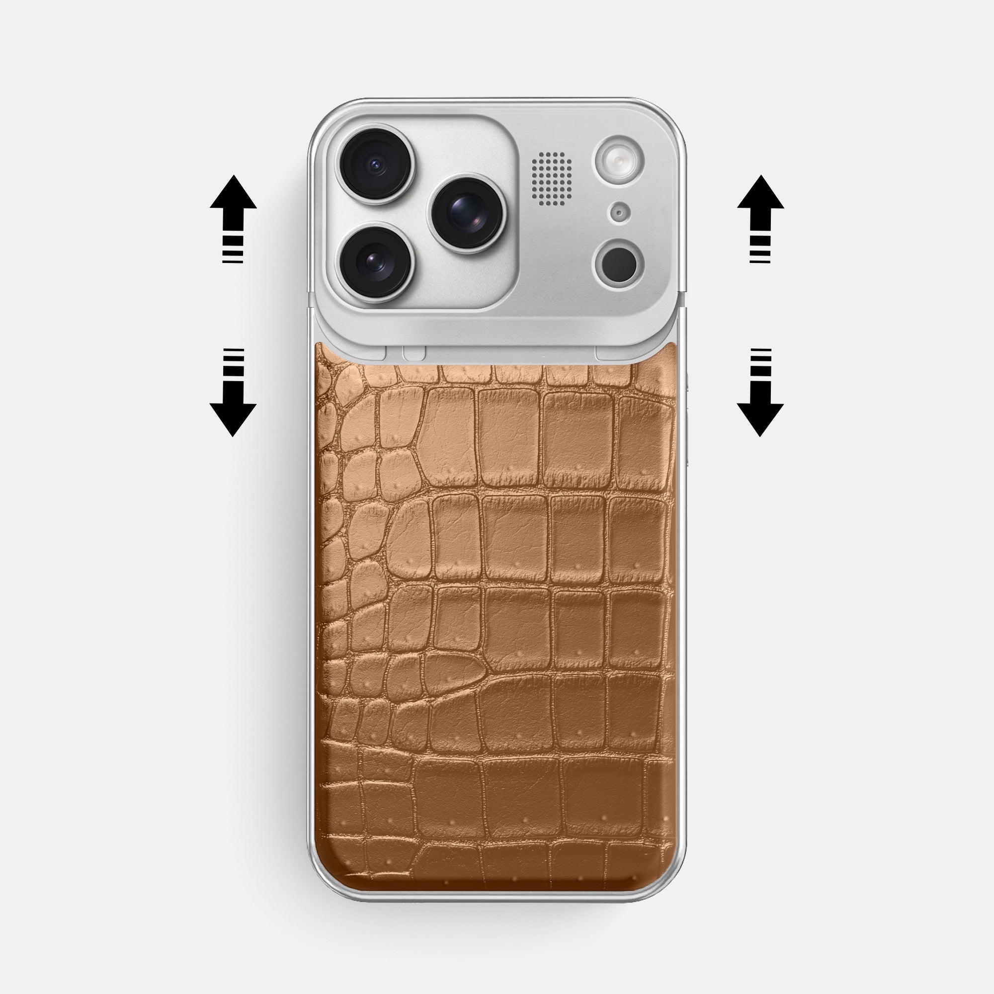 Metal Case For iPhone 17 Pro Max In Porosus Crocodile · Labodet