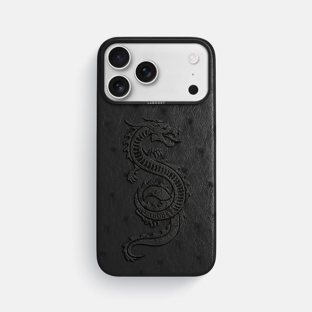 Classic Case With Carbon Dragon For iPhone 18 Pro Max In Ostrich -1 | Black-Black