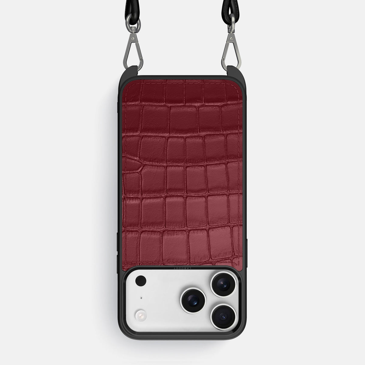 Crossbody Sport Case For iPhone 18 Pro Max In Alligator -1 | Burgundy