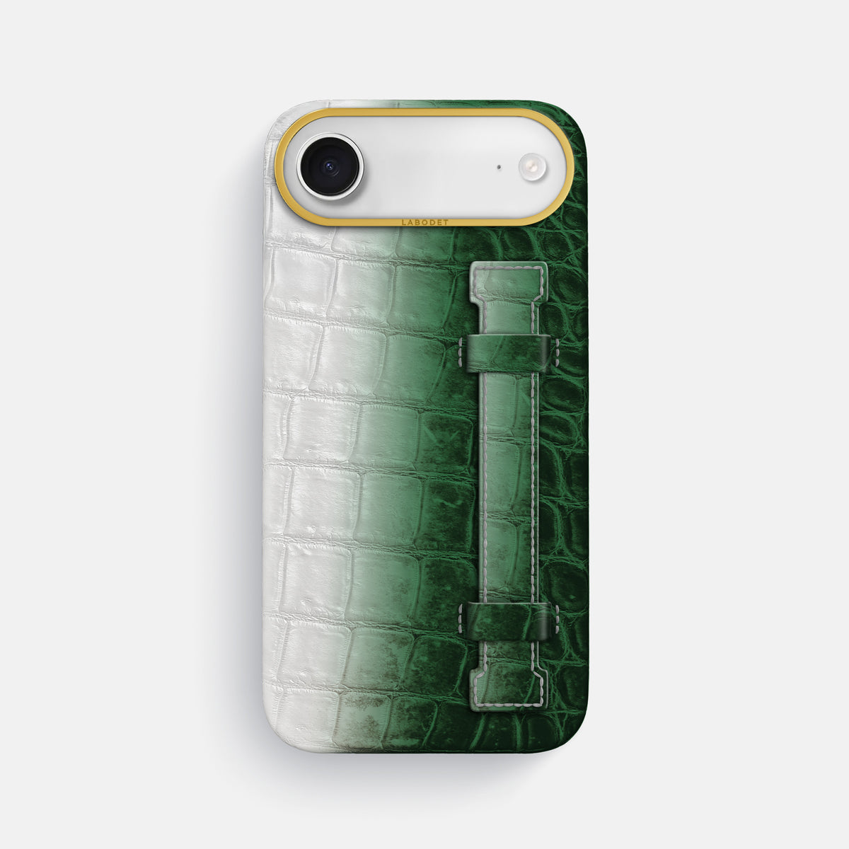 Handle Case For iPhone 17 Air In Himalayan Crocodile -1 | Green-Gold