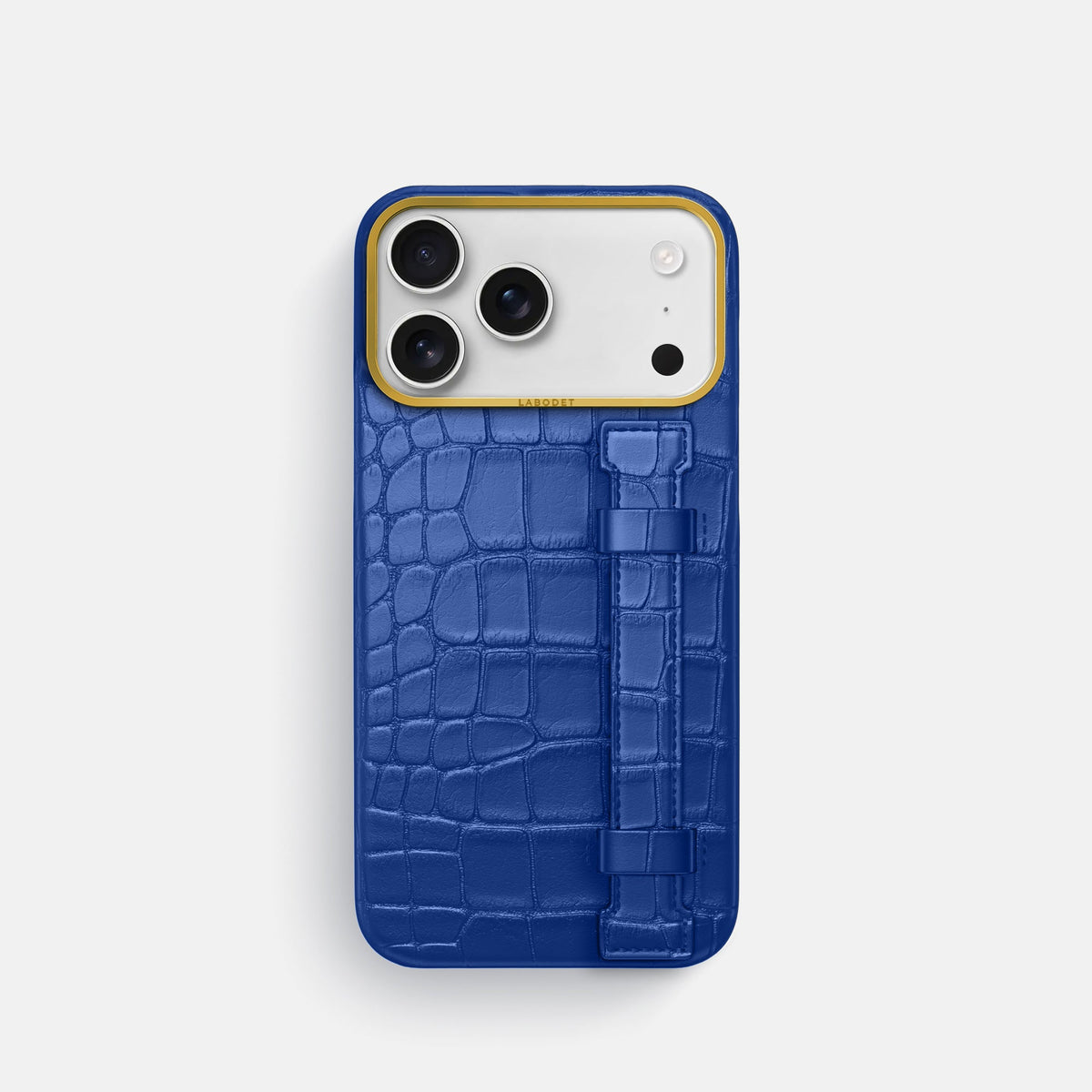 Handle Case For iPhone 18 Pro In Alligator -1 | Royal-Blue-Gold