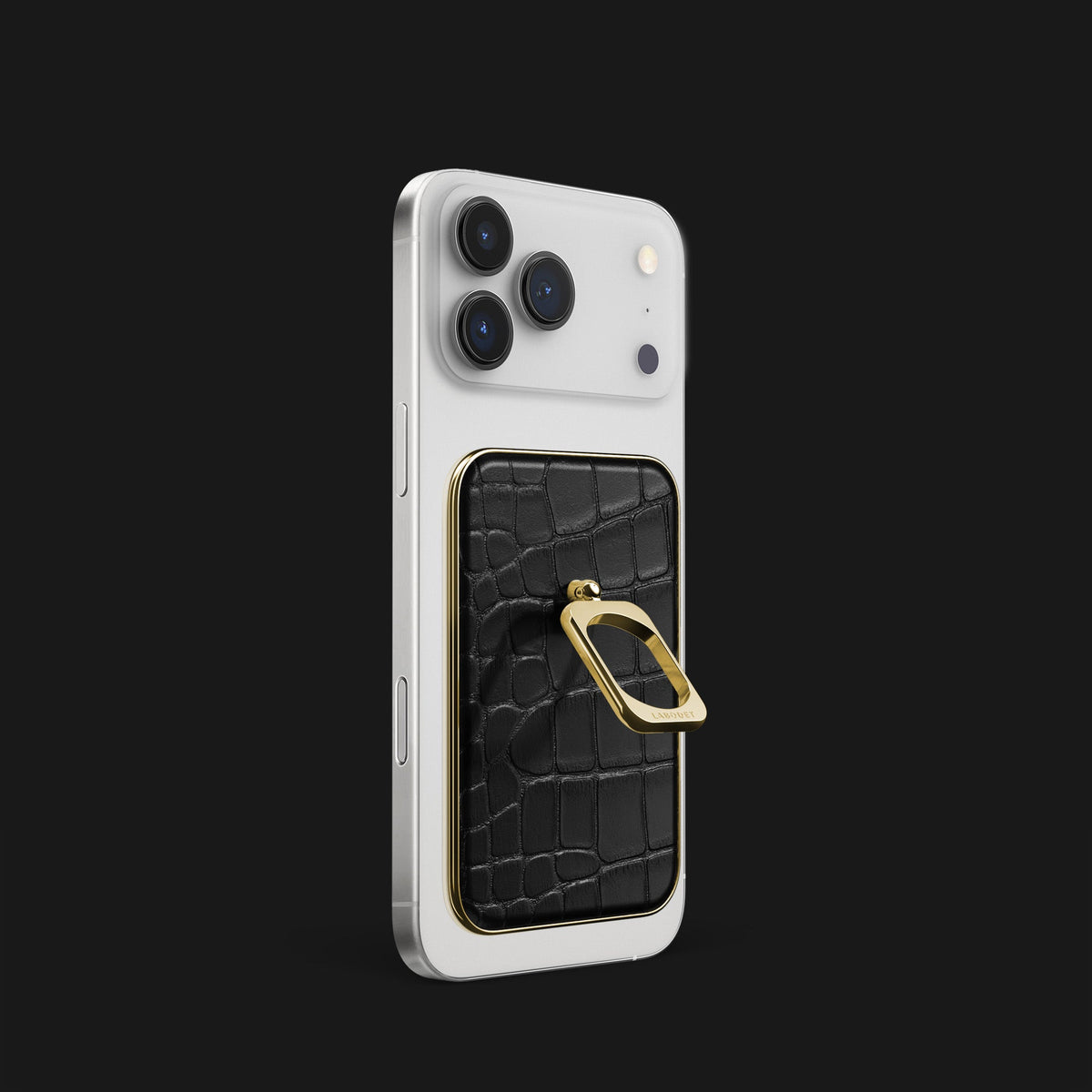 MagSafe Ring Edition Black For iPhone 18 Pro In Alligator -2 | Edition-Black-Gold