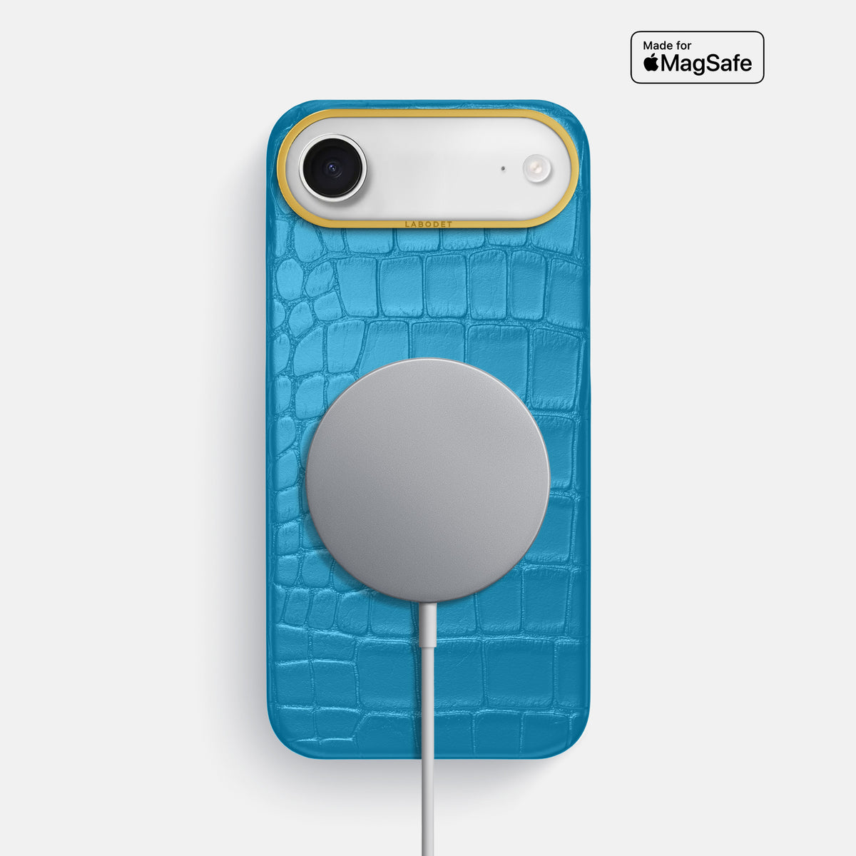 Classic Case For iPhone 17 Air In Alligator -5 | Curaçao-Blue-Gold