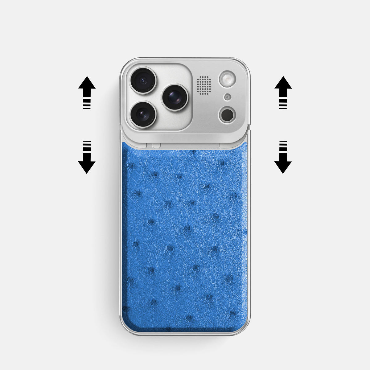Metal Case For iPhone 17 Pro In Ostrich -2 | Royal-Blue-Steel