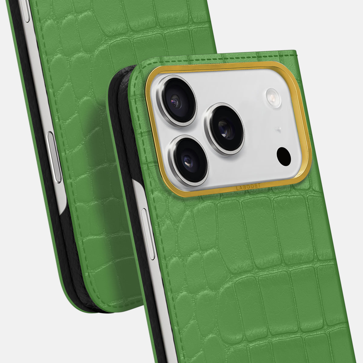 Folio Case For iPhone 17 Pro Max In Alligator -5 | Apple-Green-Gold