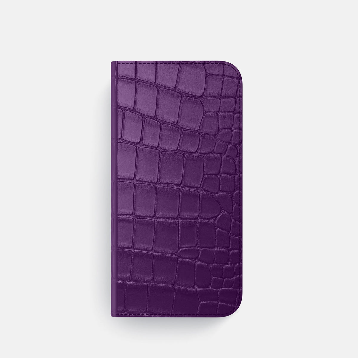 Folio Case with Card For iPhone 18 Pro In Alligator -4 | Purple-Steel