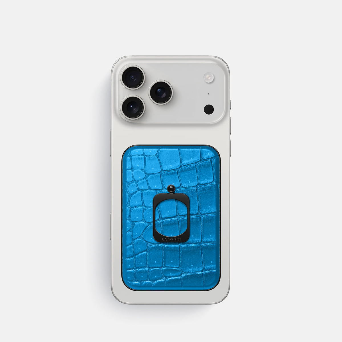 MagSafe Ring For iPhone 17 Pro In Porosus Crocodile -2 | Blue-Lagoon-Black