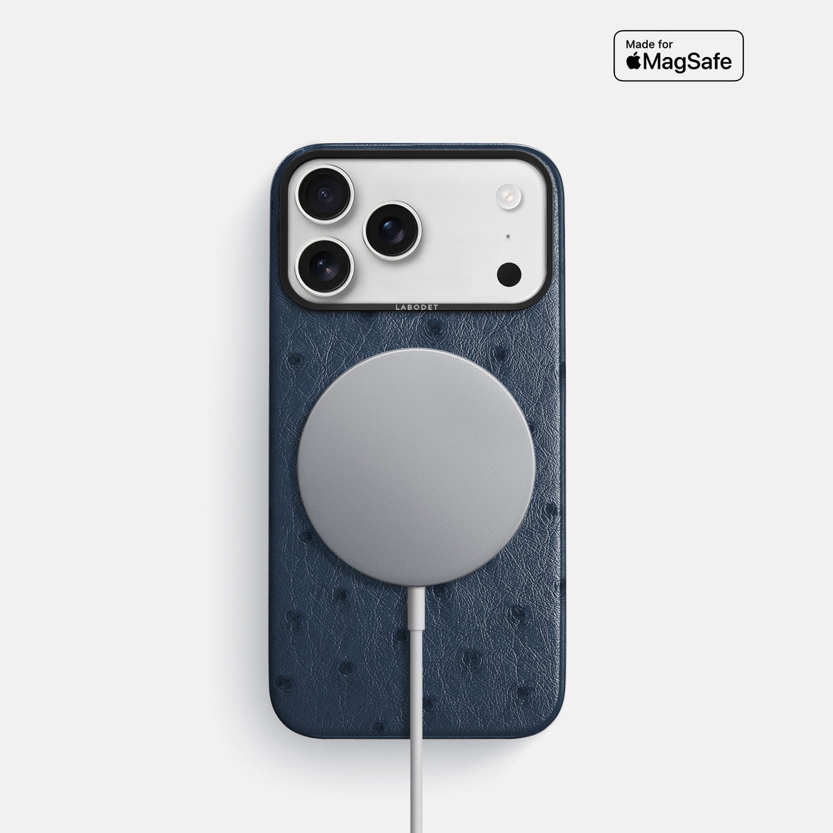 Classic Case For iPhone 17 Pro In Ostrich -5 | Navy-Blue-Black