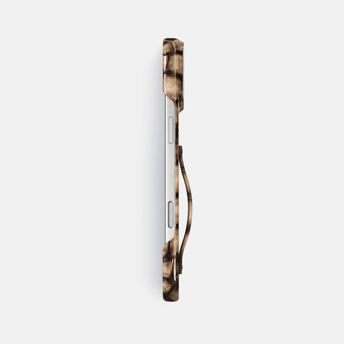Finger Case For iPhone 17 Pro Max In Patina Alligator -3 | Etoupe-Steel