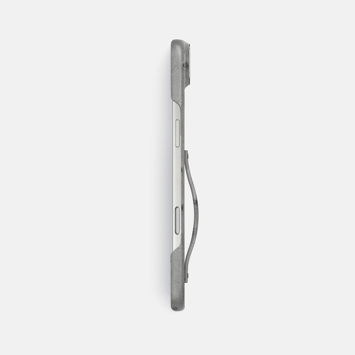 Finger Case For iPhone 17 Air In Ostrich -3 | Silver-Steel