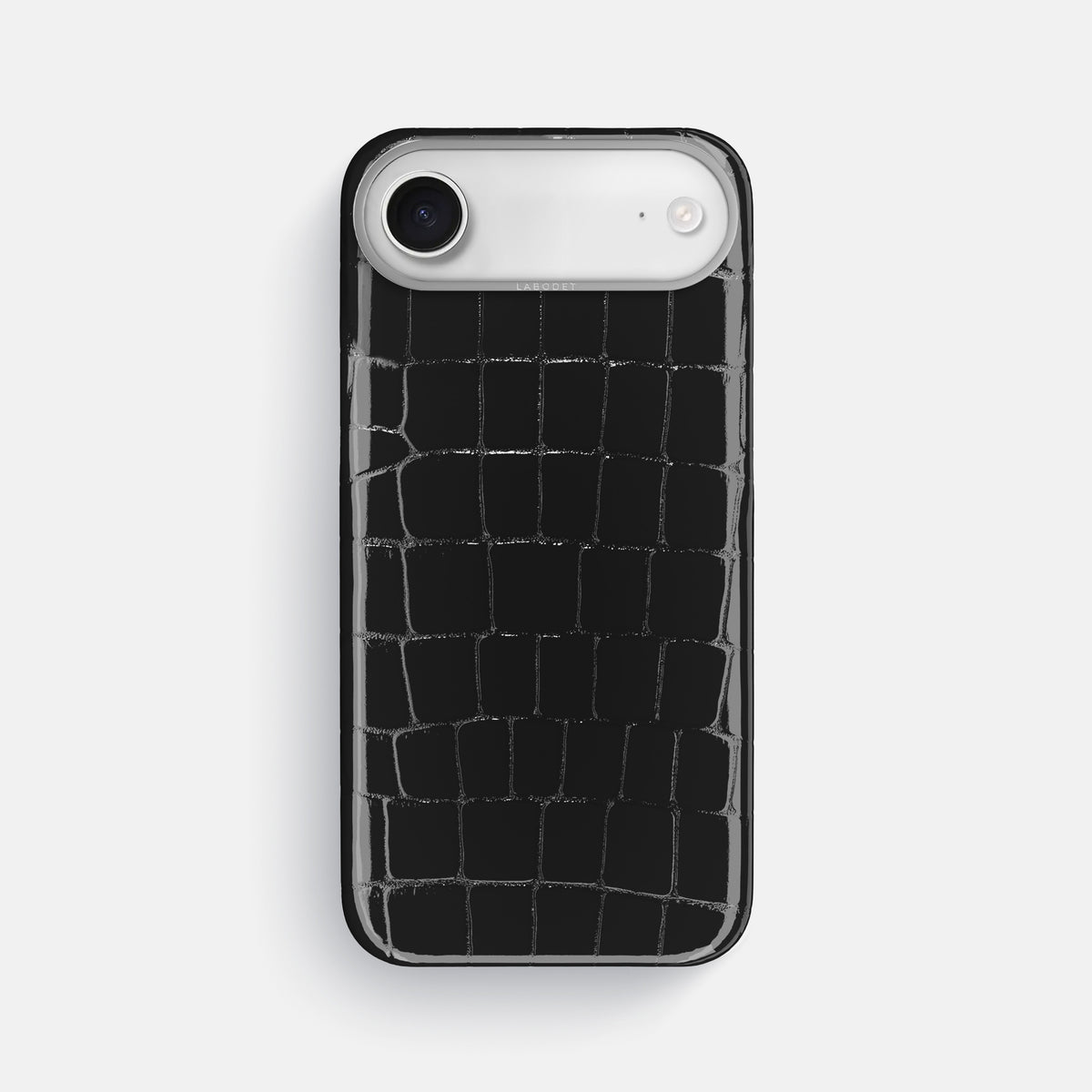 Classic Case For iPhone 17 Air In Shiny Alligator -1 | Black-Steel