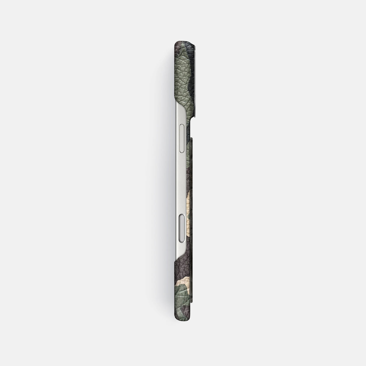 Classic Case With Carbon Dragon For iPhone 17 Pro Max In Calf -3 | Camouflage-Steel