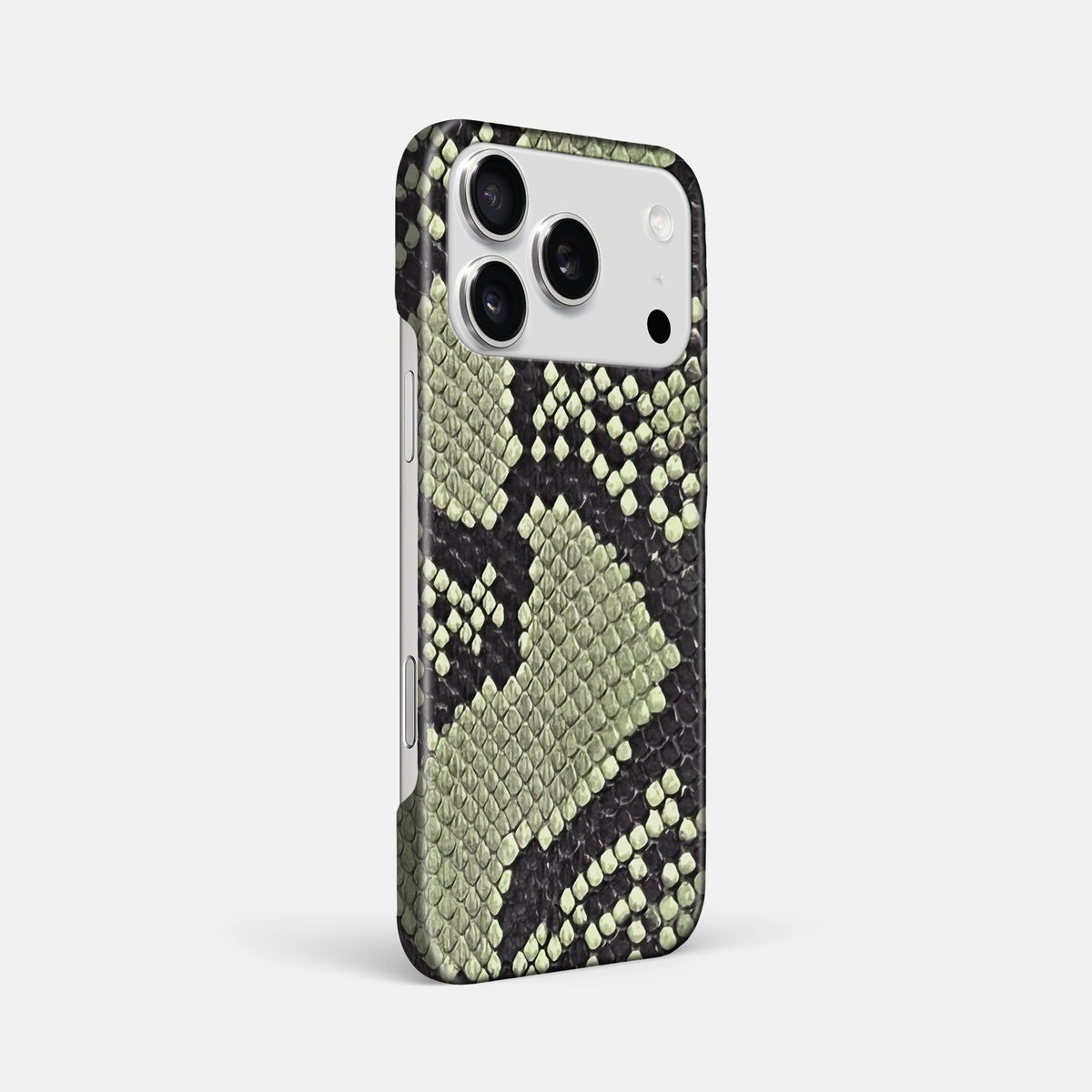 Slim Case For iPhone 17 Pro Max In Deluxe Python -2 | Army-Green