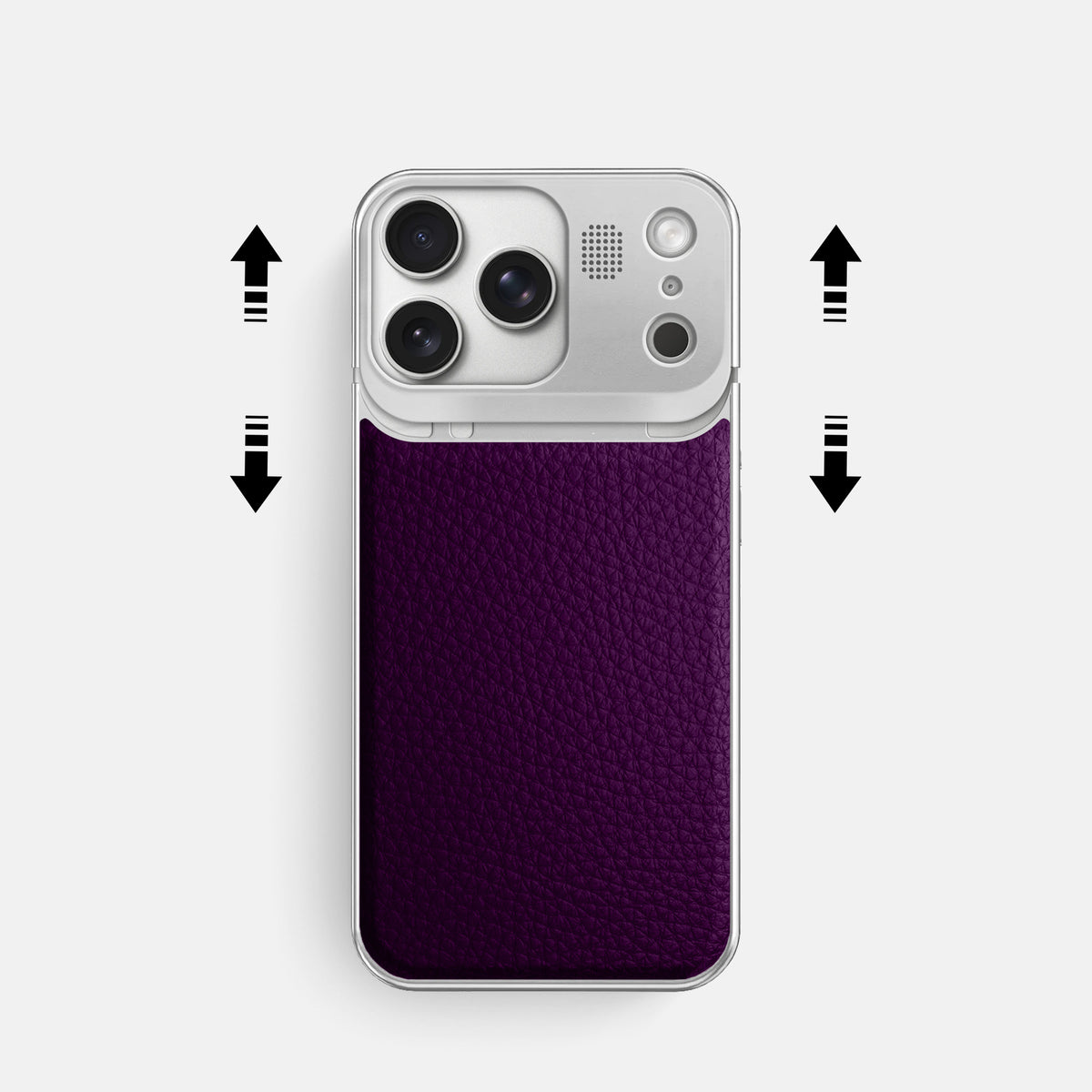 Metal Case For iPhone 17 Pro In Calf -2 | Violet-Steel