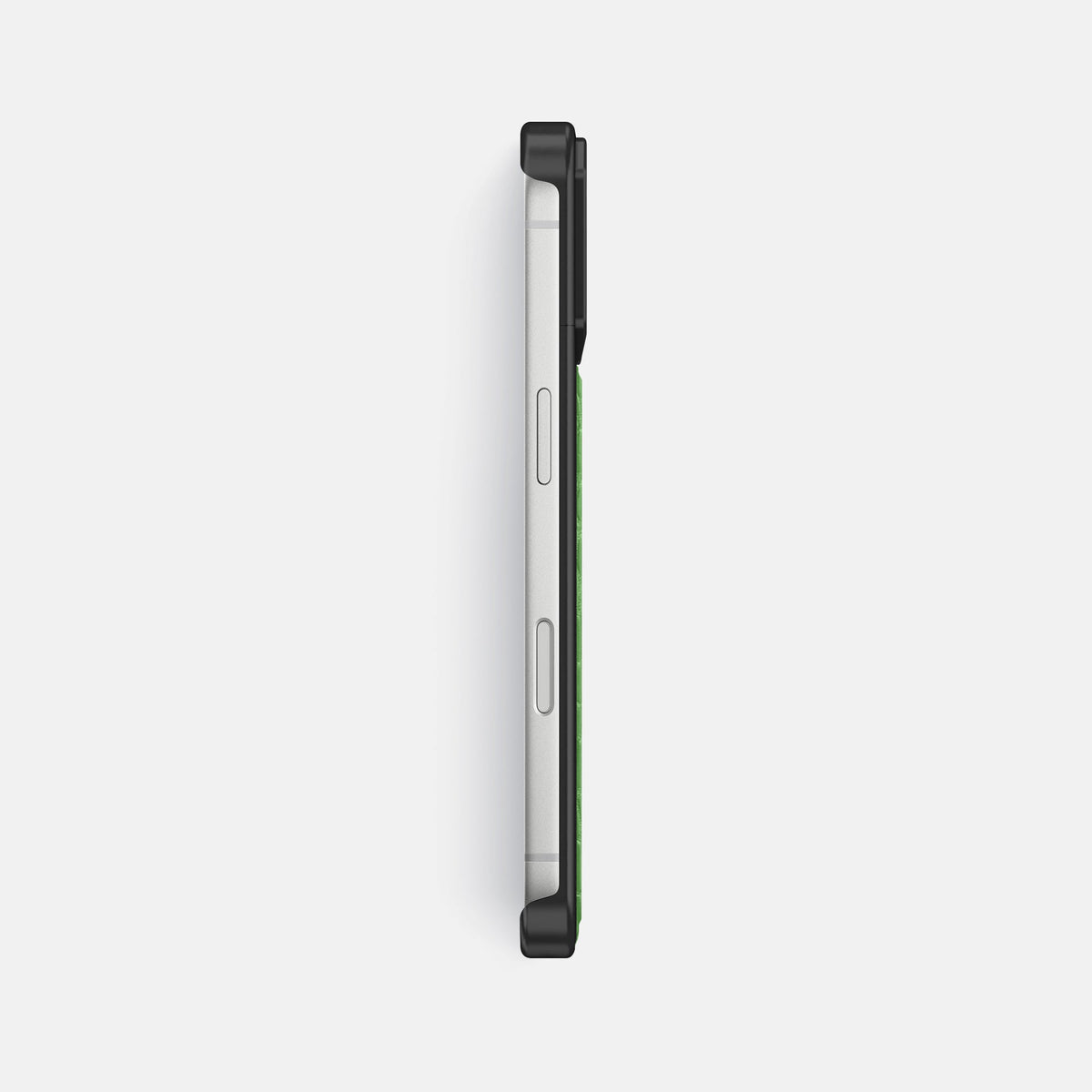 Metal Case For iPhone 18 Pro Max In Alligator -3 | Apple-Green-Black