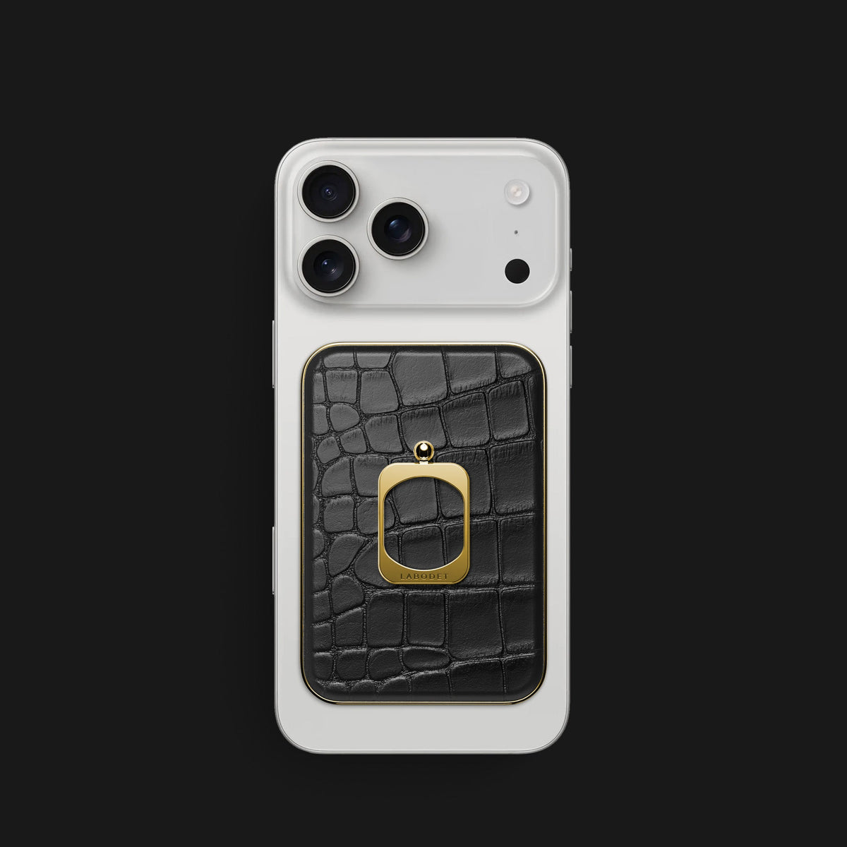 MagSafe Ring Edition Black For iPhone 18 Pro In Alligator -1 | Edition-Black-Gold