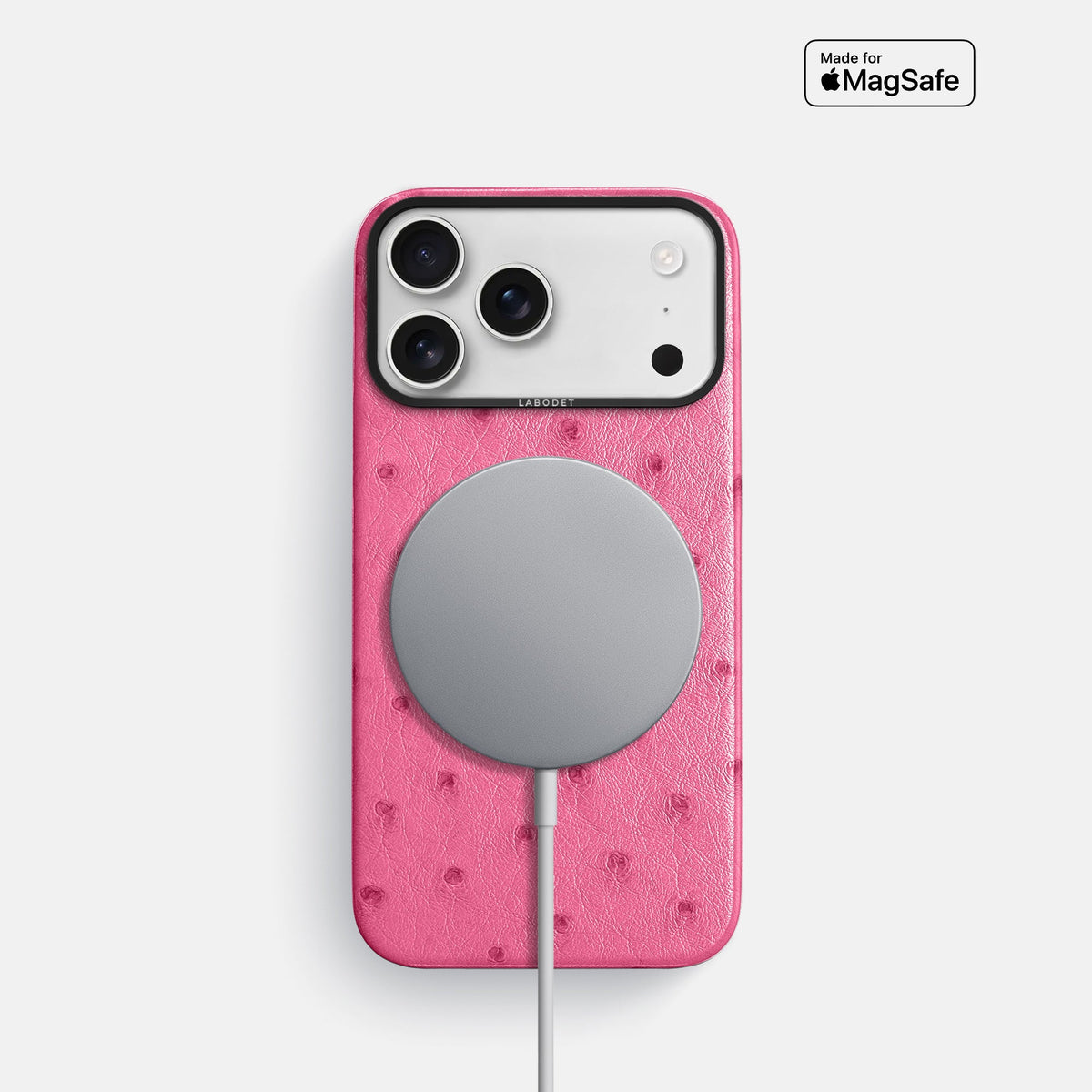 Classic Case For iPhone 18 Pro In Ostrich -5 | Pink-Black