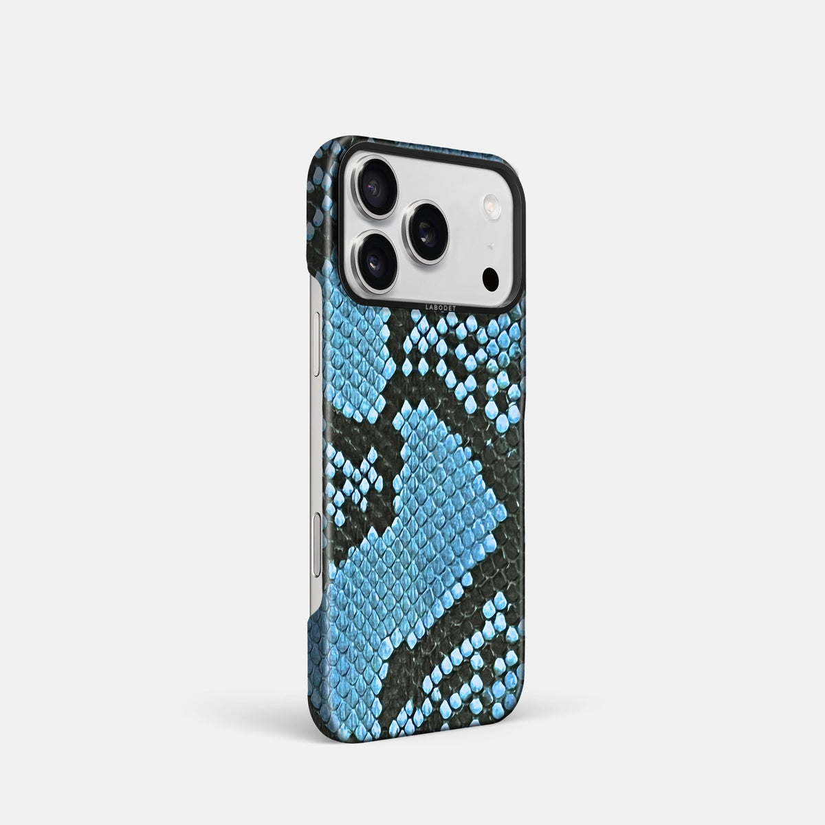 Classic Case For iPhone 18 Pro In Deluxe Python -2 | Pacific-Blue-Black