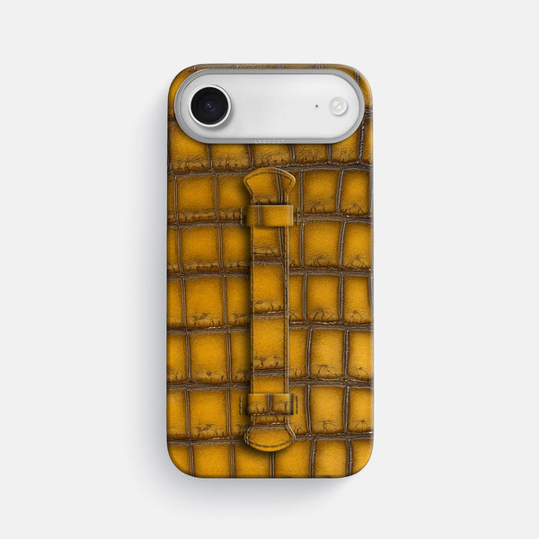 Center Handle For iPhone 17 Air In Patina Alligator