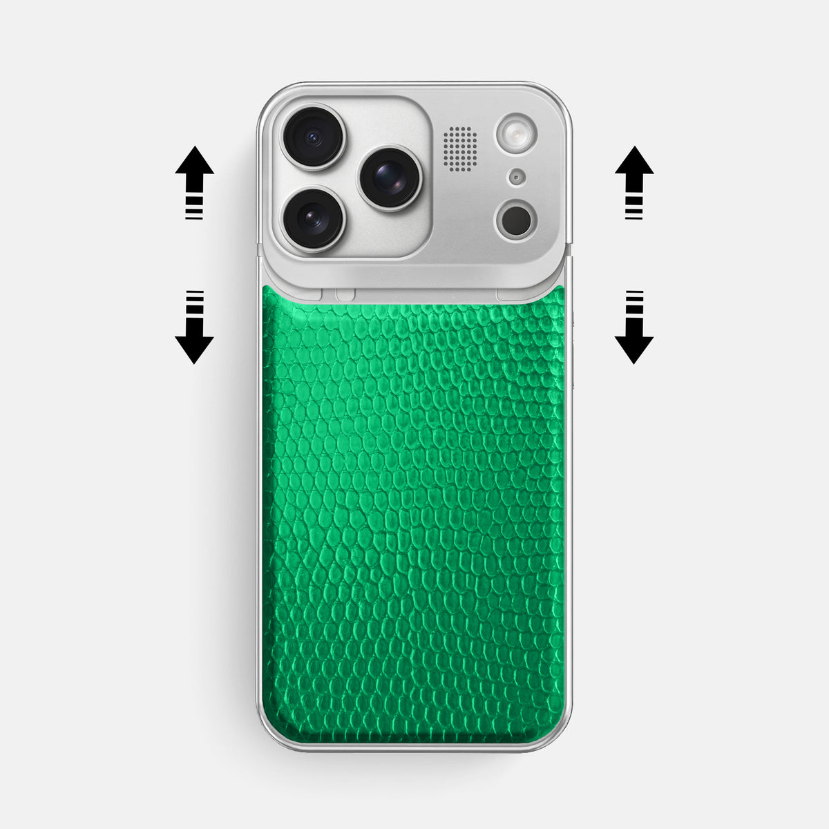 Metal Case For iPhone 17 Pro Max In Lizard -2 | Apple-Green-Steel