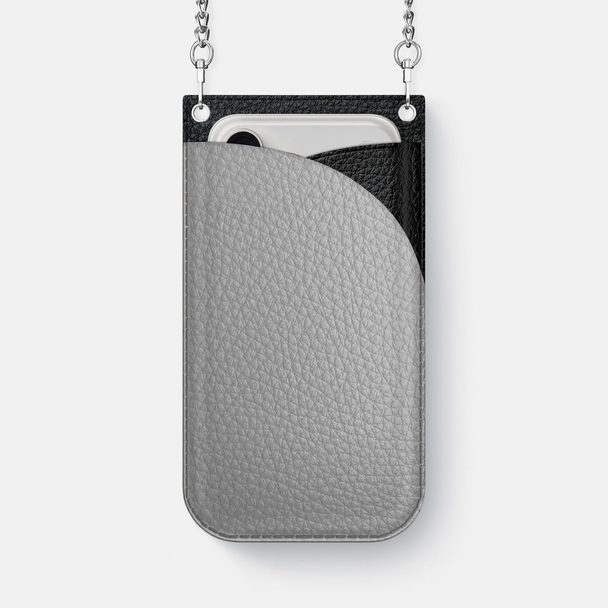 Crossbody Bag For iPhone 18 Pro Max In Calf -1 | Nuage-Steel