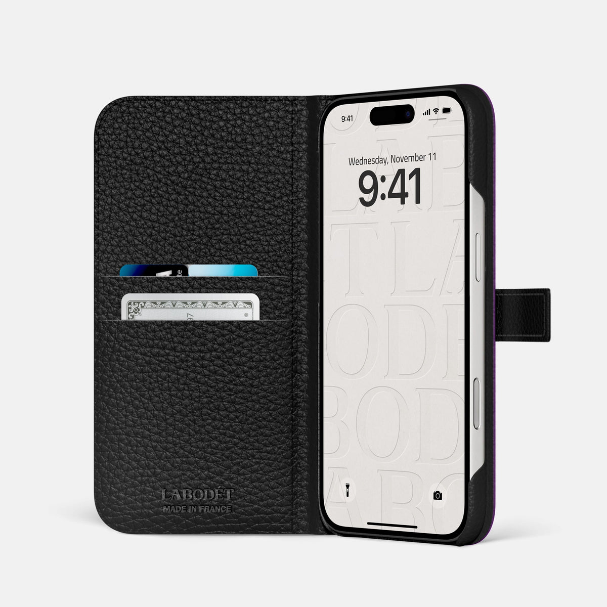 Folio Case with Clasp For iPhone 18 Pro Max In Alligator -2 | Purple-Steel