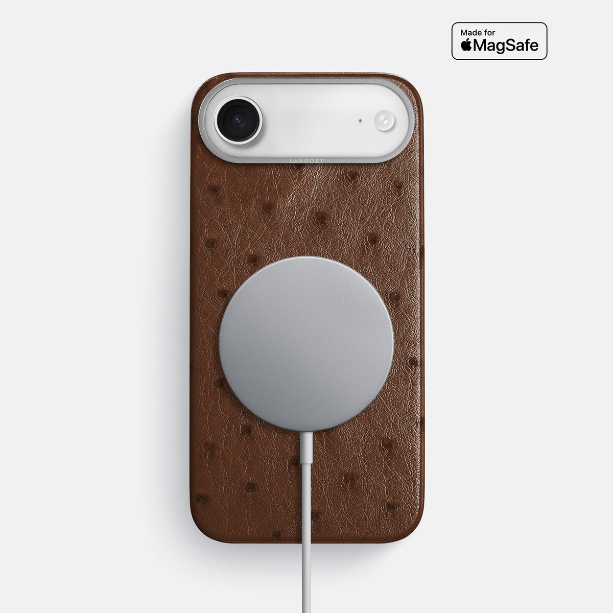 Classic Case For iPhone 17 Air In Ostrich -5 | Chocolate-Steel