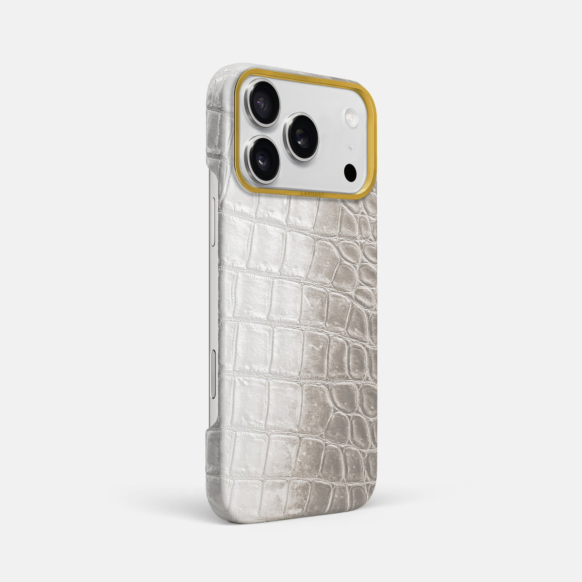 Classic Case For iPhone 18 Pro Max In Himalayan Crocodile -2 | Grey-Gold