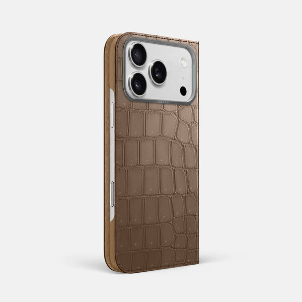 Folio Case For iPhone 17 Pro Max In Porosus Crocodile