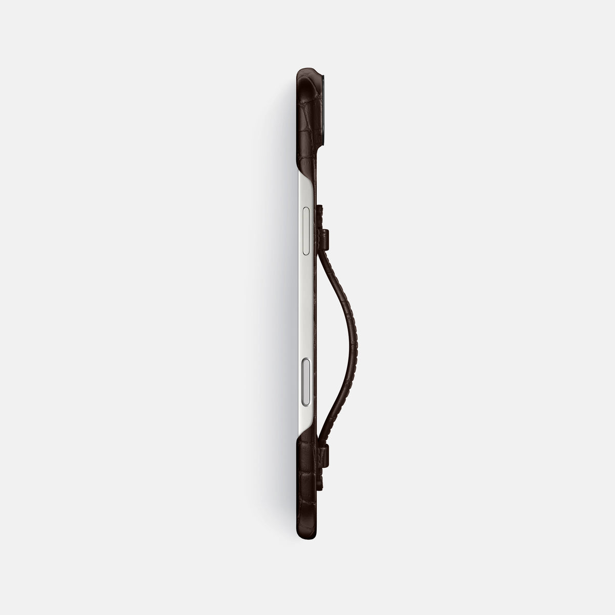 Center Handle For iPhone 17 Air In Alligator -3 | Dark-Brown-Black