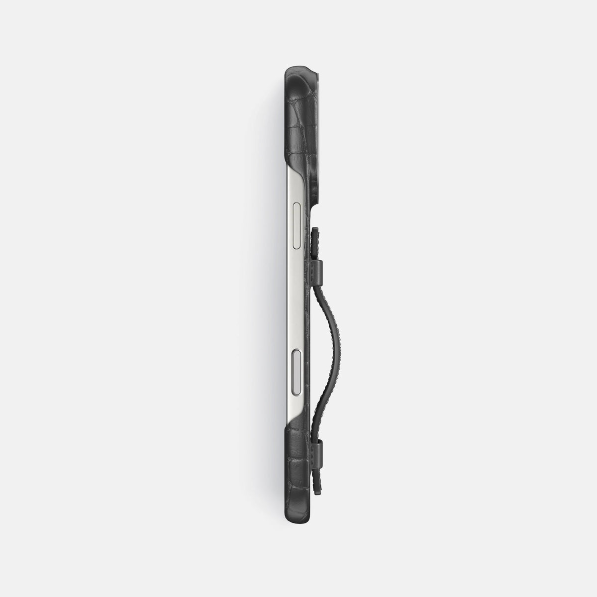 Handle Case For iPhone 18 Pro Max In Alligator -3 | Grey-Steel