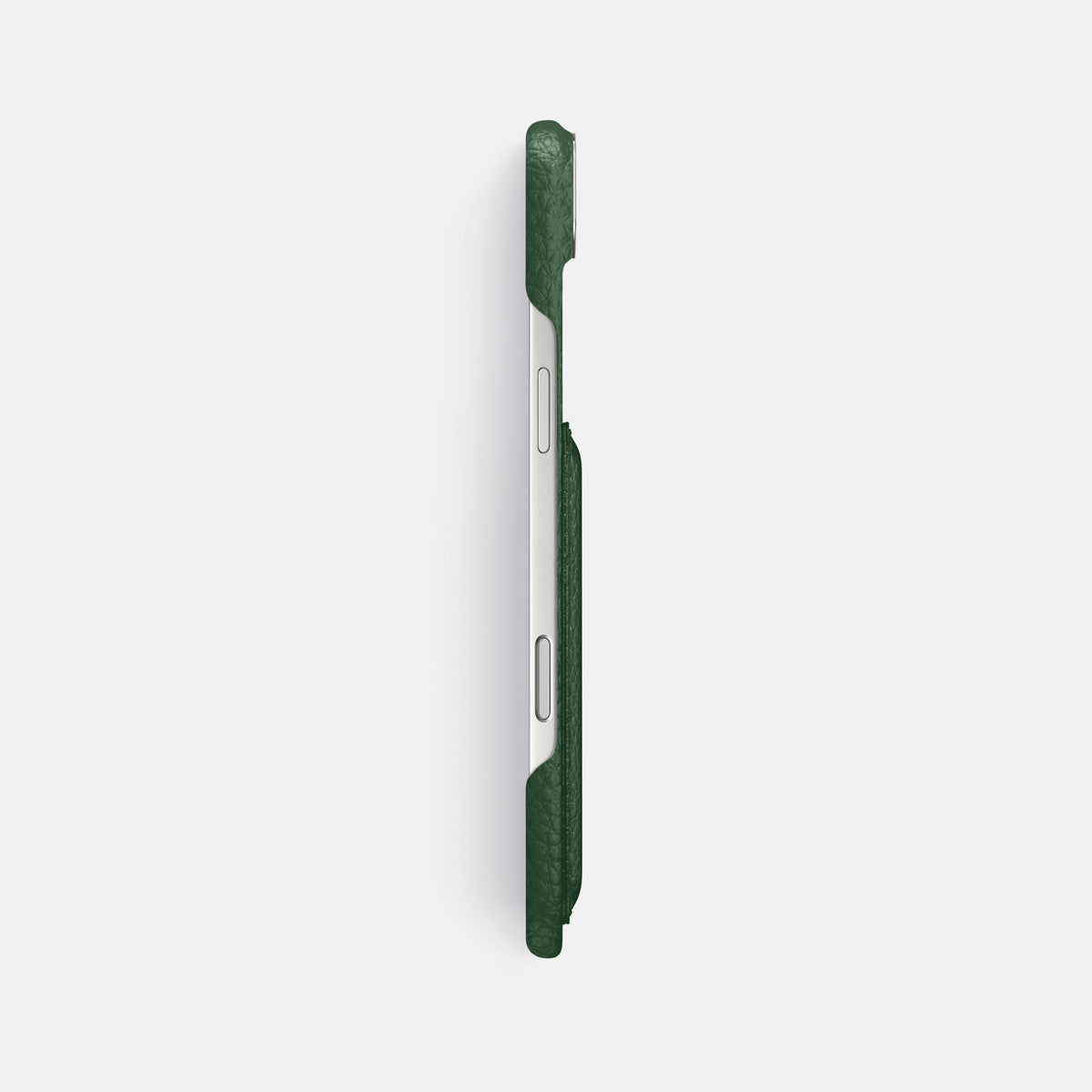 Double Card Case For iPhone 17 Air In Calf -3 | Dark-Green-Steel