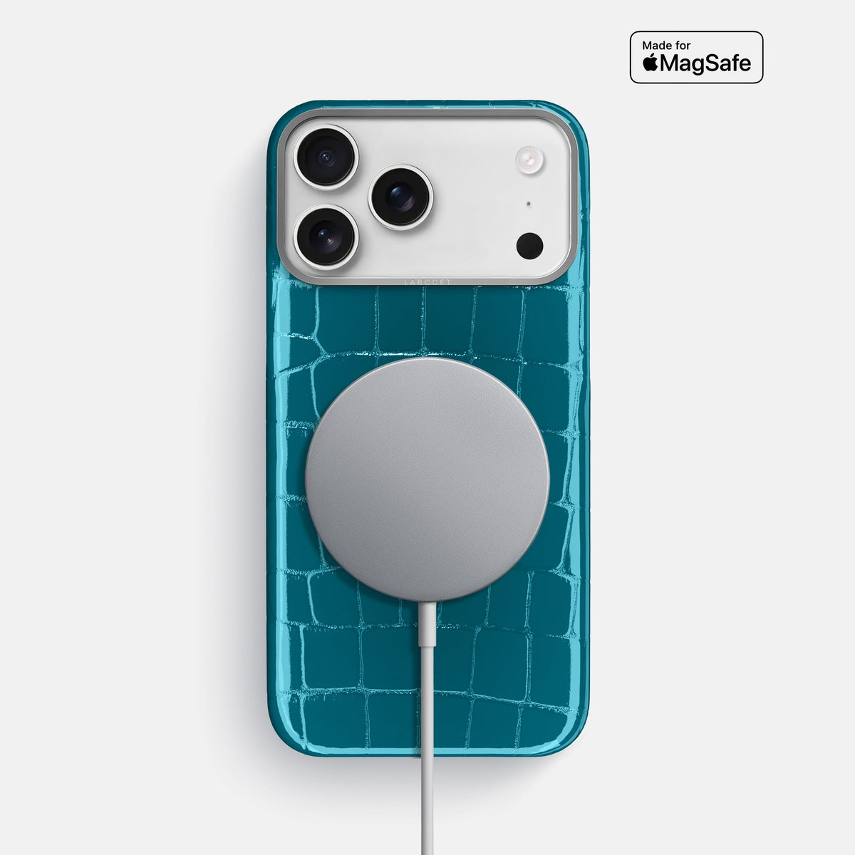 Classic Case For iPhone 18 Pro Max In Shiny Alligator -5 | Curacao-Steel