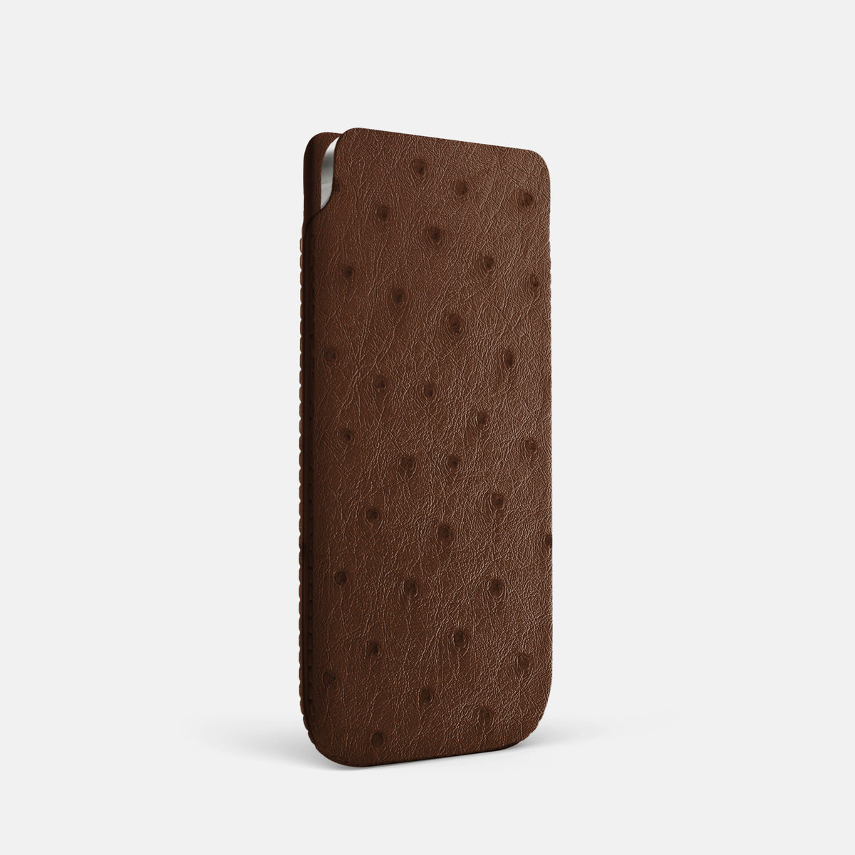 Pouch Case For iPhone 17 Pro In Ostrich -2 | Chocolate