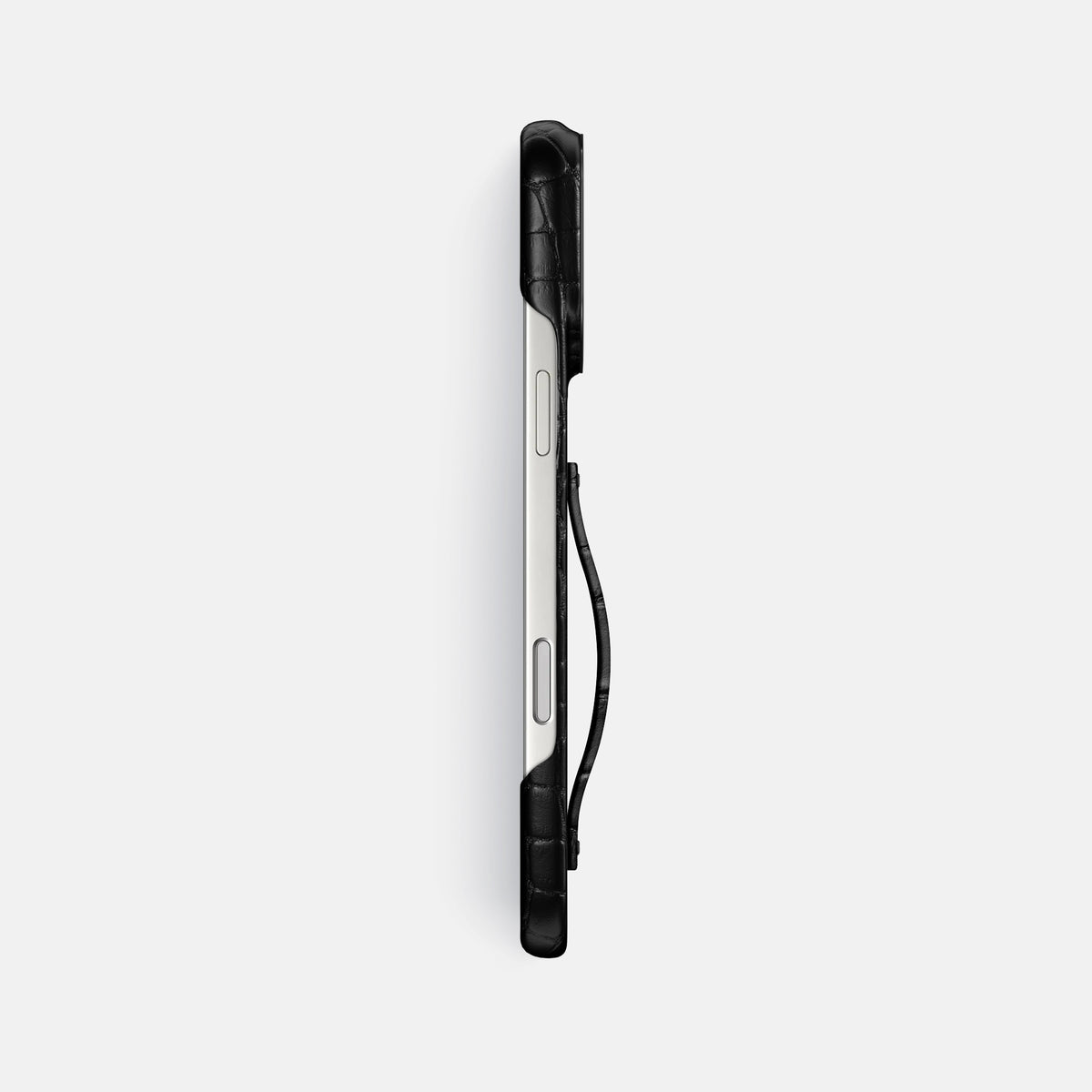 Finger Case For iPhone 17 Pro Max In Alligator -3 | Black-Black
