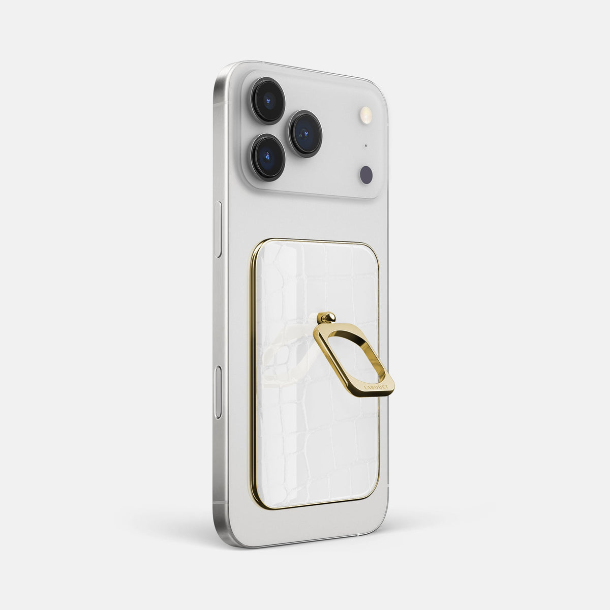 MagSafe Ring For iPhone 18 Pro Max In Shiny Alligator -1 | White-Gold