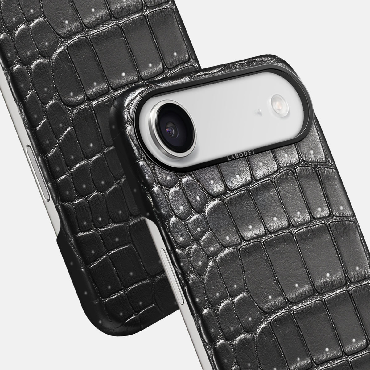 Classic Case For iPhone 17 Air In Porosus Crocodile -6 | Shiny-Black-Black