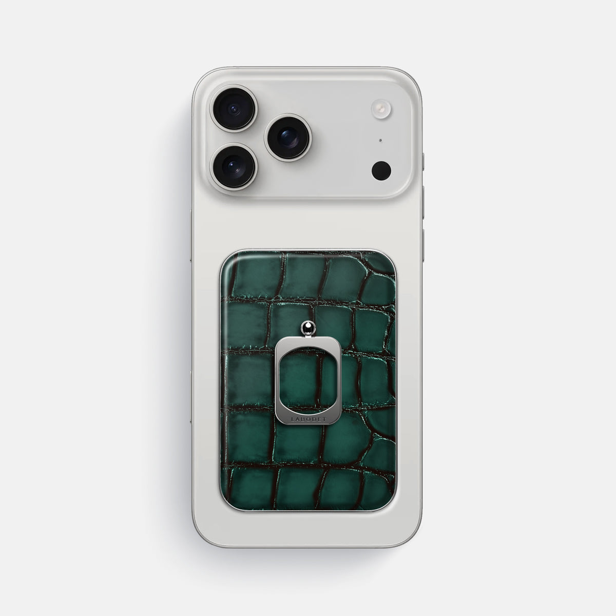 MagSafe Ring For iPhone 17 Pro Max In Patina Alligator -2 | Green-Steel