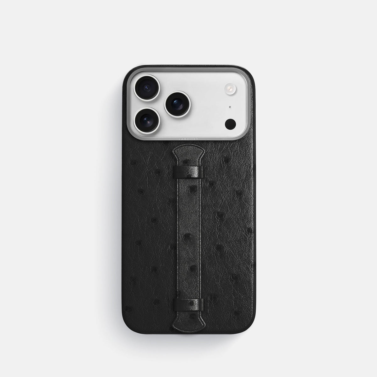 Center Handle For iPhone 18 Pro In Ostrich -1 | Black-Steel