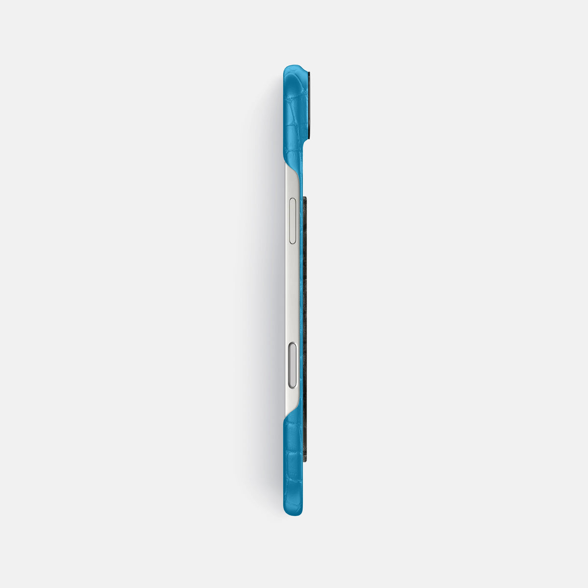 Classic Case With Carbon Dragon For iPhone 17 Air In Alligator -3 | Curaçao-Blue-Black