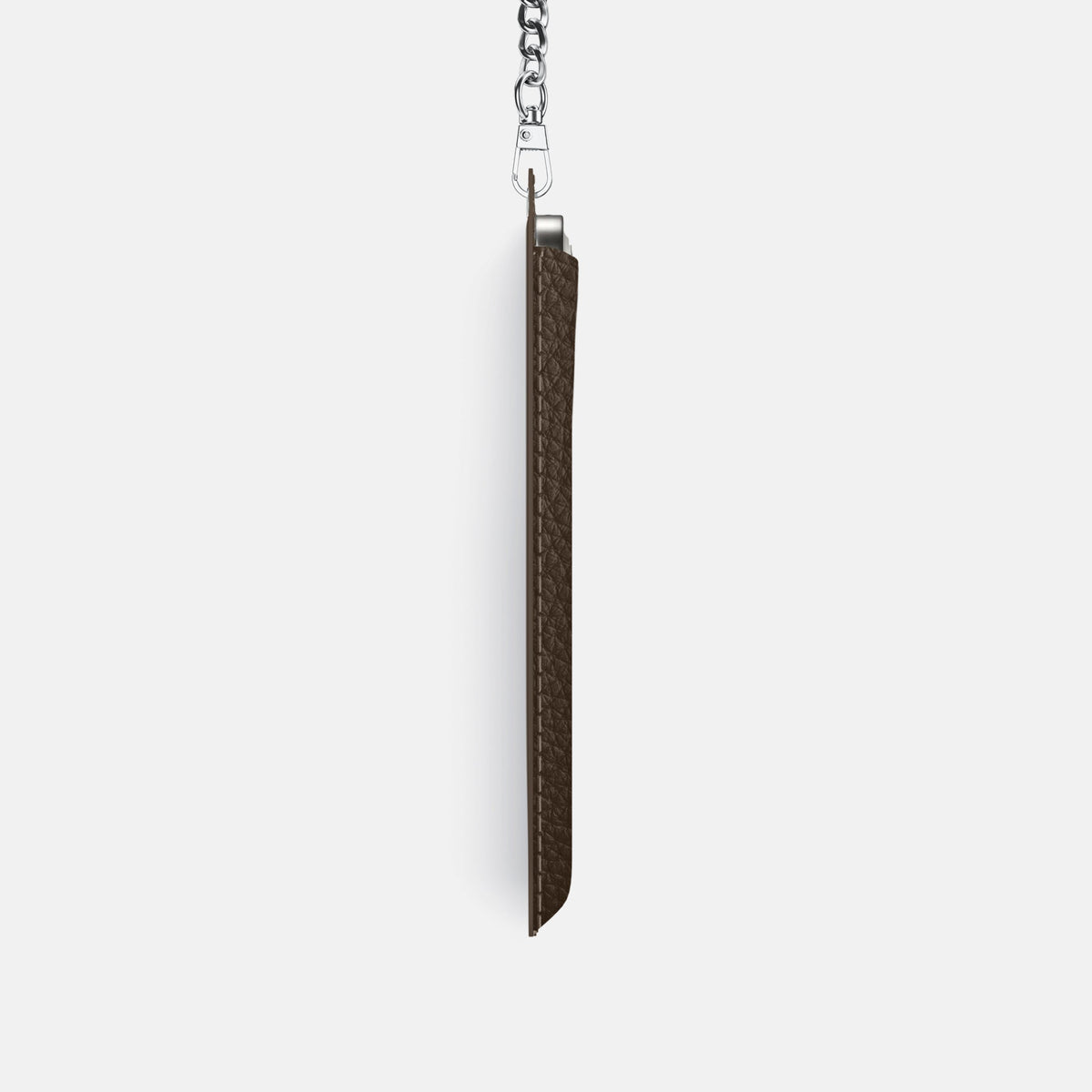 Crossbody Bag For iPhone 18 Pro In Calf -4 | Dark-Brown-Steel