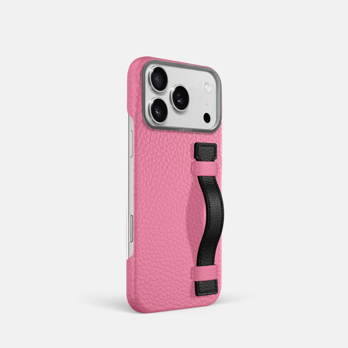 Handle Case Coloré For iPhone 18 Pro In Calf -2 | Pink-Steel