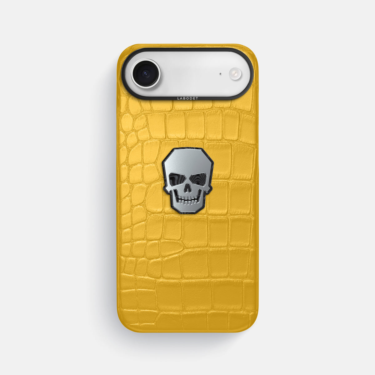Classic Case With Titanium Skull For iPhone 17 Air In Alligator -1 | Yellow-Black