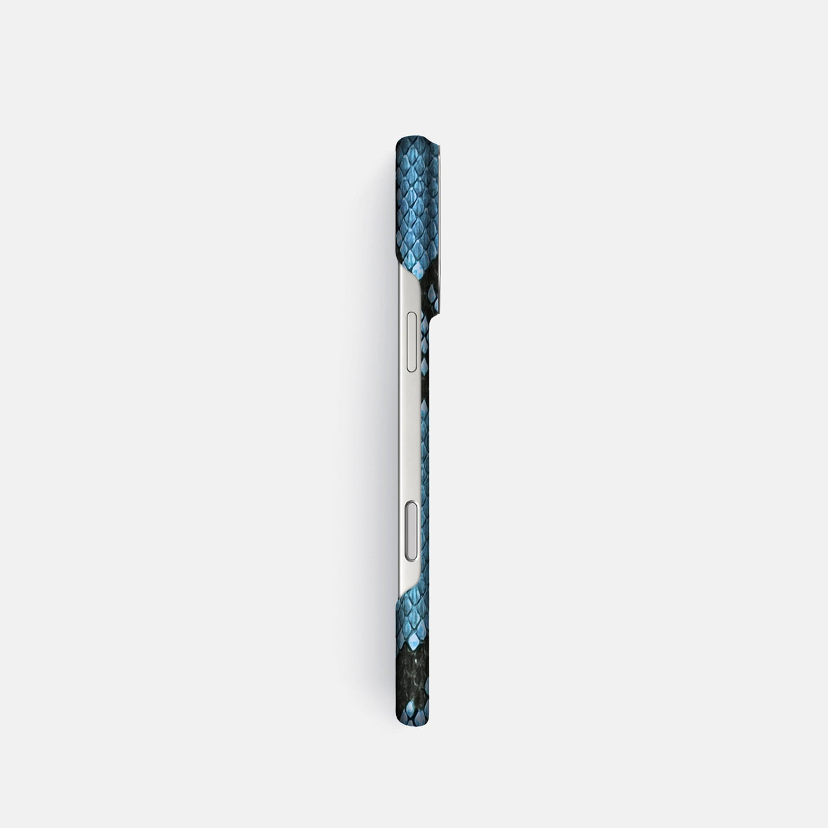 Classic Case For iPhone 18 Pro In Deluxe Python -3 | Pacific-Blue-Steel
