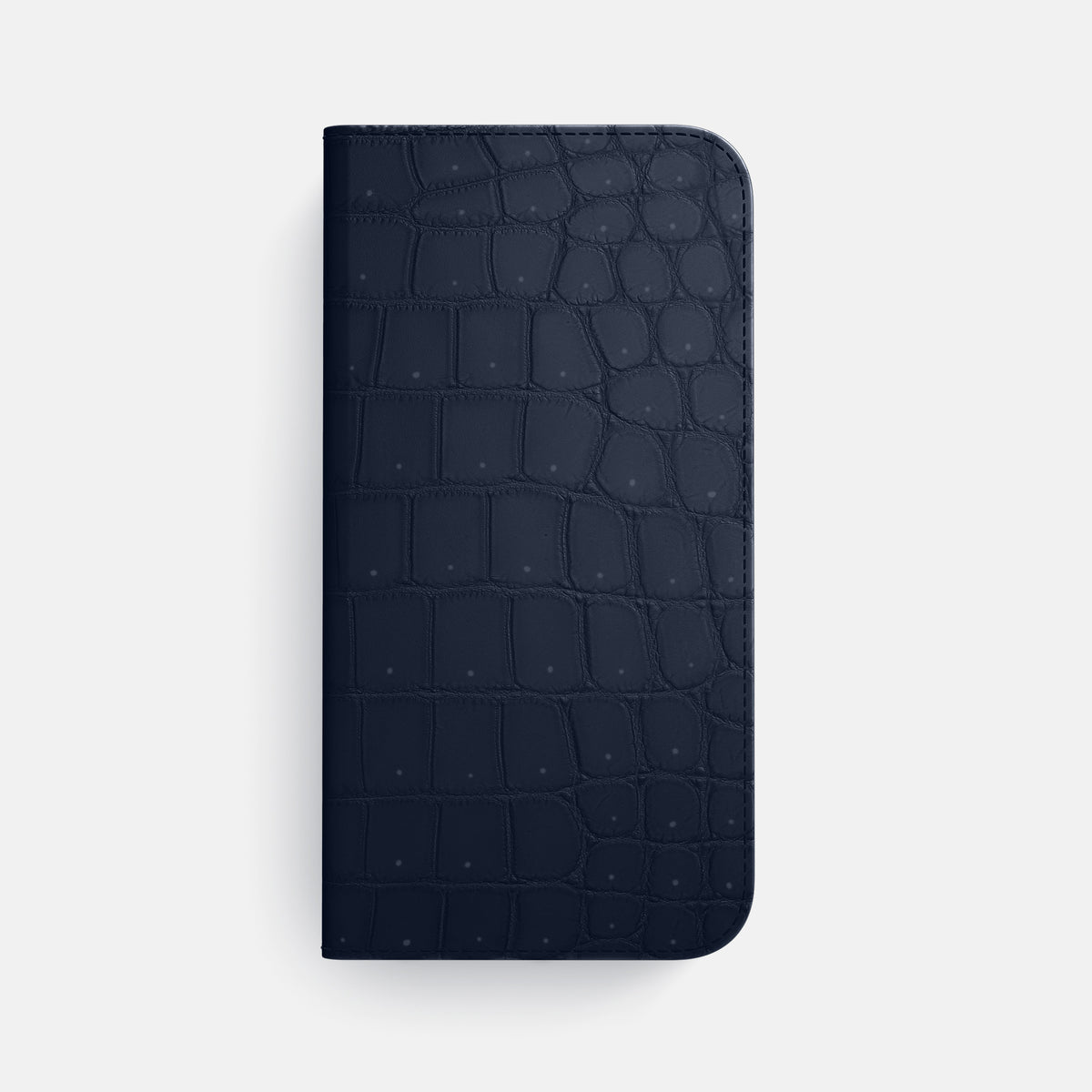 Folio Case For iPhone 17 Air In Porosus Crocodile -4 | Deep-Blue-Sea-Black