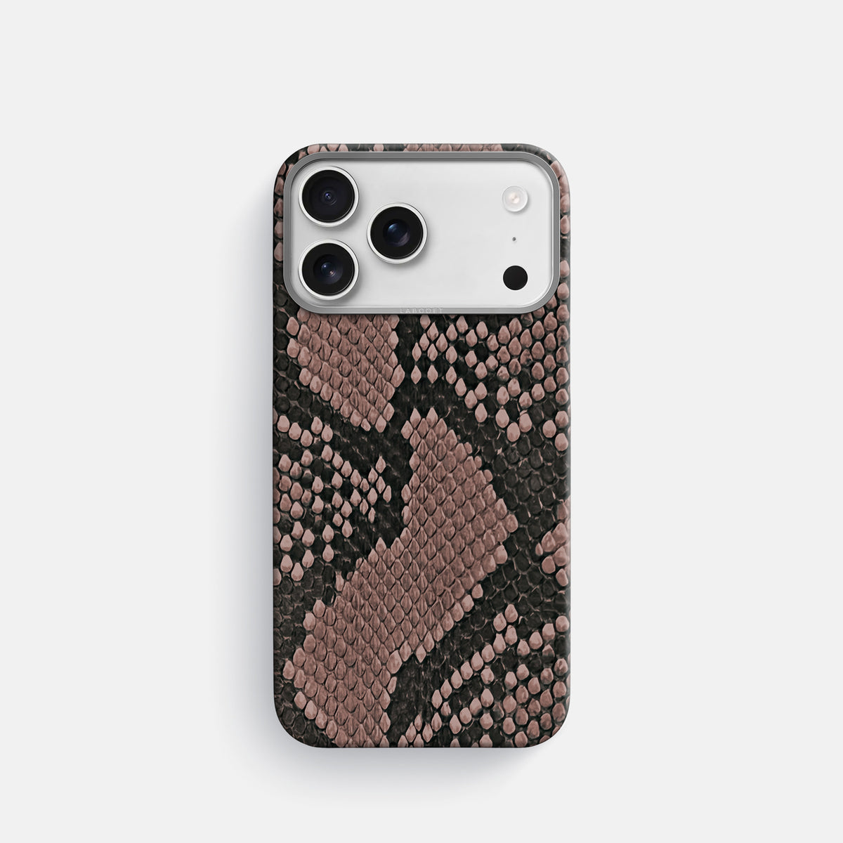 Classic Case For iPhone 17 Pro In Deluxe Python -1 | Mahogany-Brown-Steel