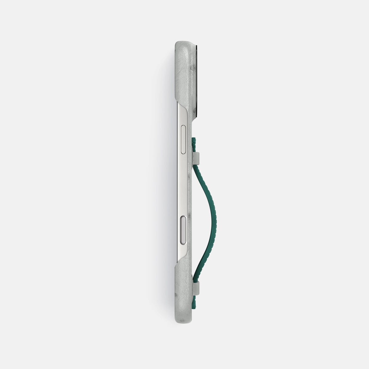 Center Handle Coloré For iPhone 17 Pro Max In Ostrich -2 | White-Black