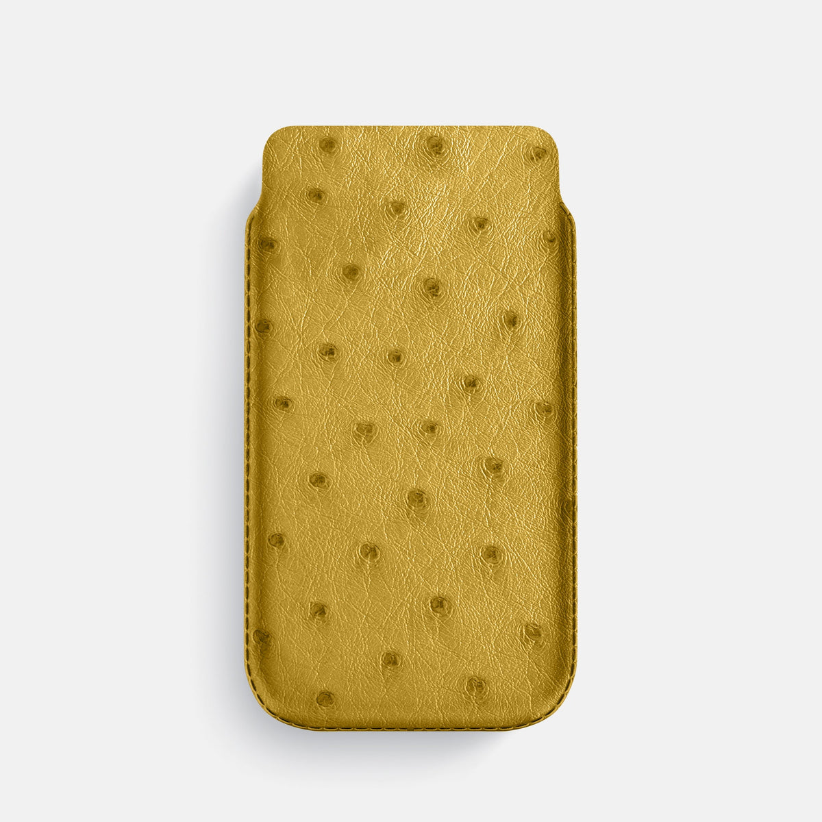 Pouch Case For iPhone 18 Pro In Ostrich -1 | Gold