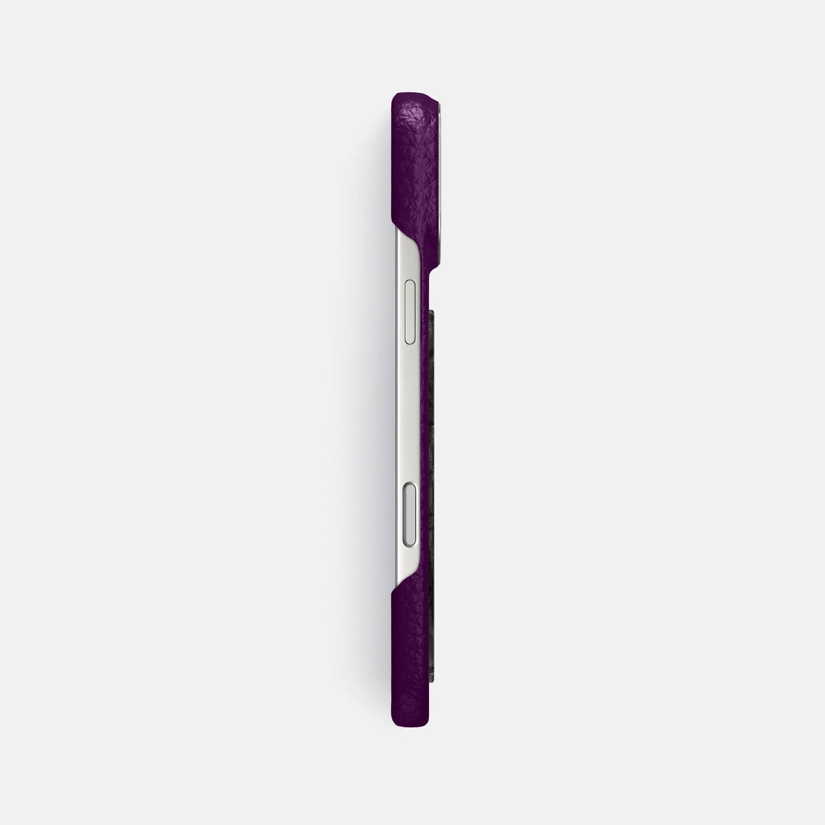 Classic Case With Carbon Dragon For iPhone 18 Pro Max In Calf -3 | Violet-Steel