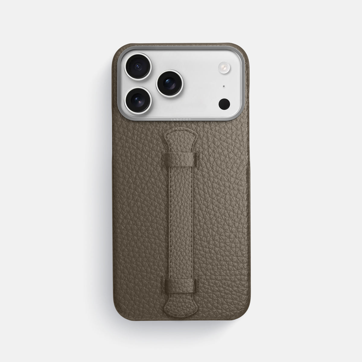 Center Handle For iPhone 17 Pro Max In Calf -1 | Taupe-Steel